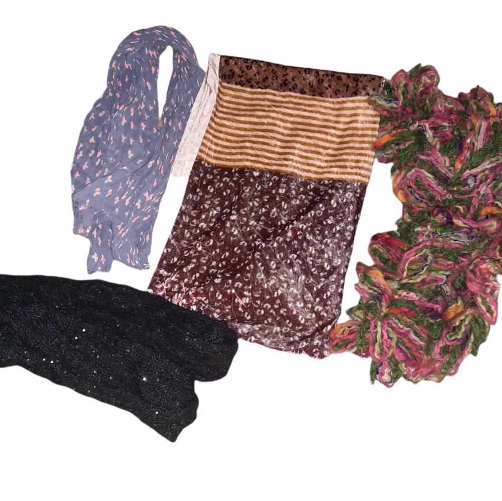 Scarf Lot Clothes Woman Winter Bohemian Preppy Art to Wear Holiday
